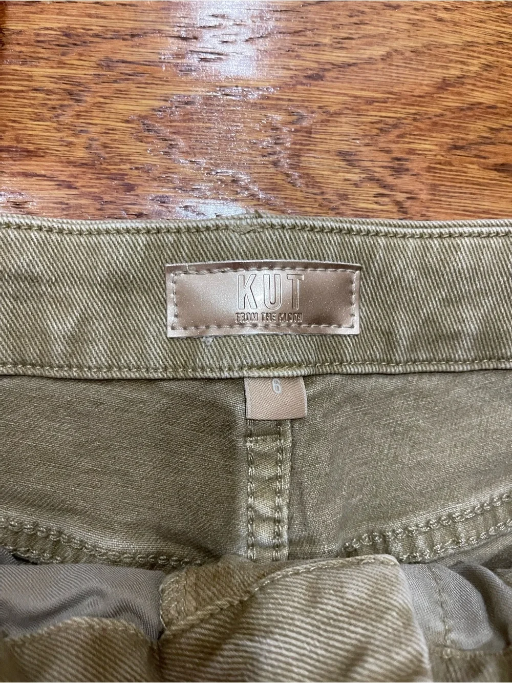 Kut From The Kloth - Meg High Rise Wide Leg - Khaki - Size 6 - Picture 2 of 3